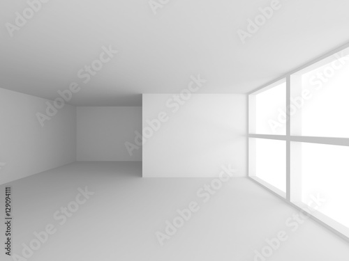 White Architecture Background. Abstract Construction Interior