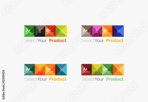 Set of abstract square interface menu navigation button Free Download Set of abstract square interface menu navigation button - GFXLoad