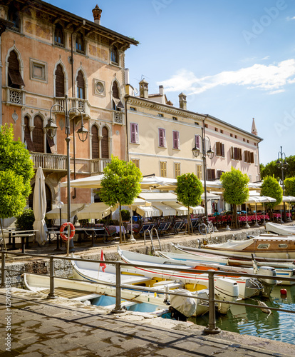 Marina in Desenzano town at Lake Garda in Italy