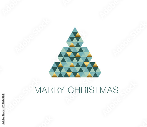 abstract geometry concept christmas tree vector illustration. gr