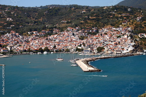 Skopelos town, Skopelos island, Sporades island, Greek island, Thessaly, Aegean Sea, Greece 