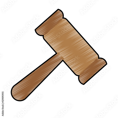 gavel justice icon image vector illustration design
