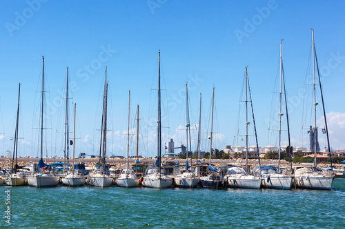 Yacht Pier in Zygi Marina. Cyprus.