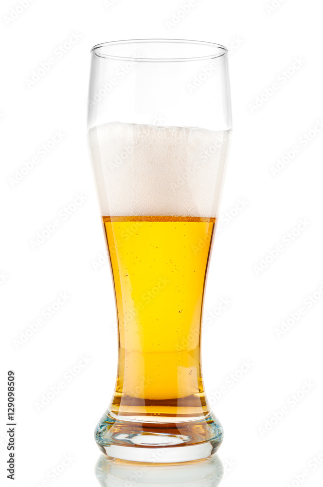 Glass of beer isolated on white background Glass of beer isolated on white background