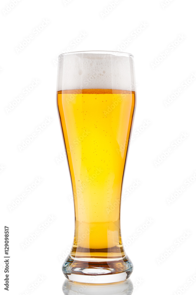 Glass of beer isolated on white background Glass of beer isolated on white background