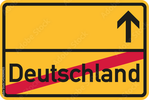 Migration from germany - german town sign