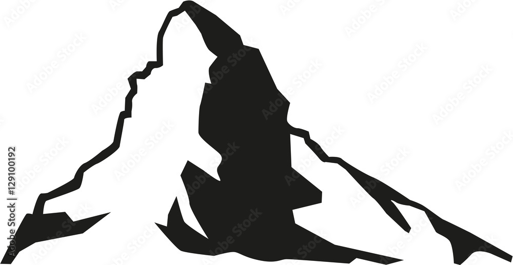 Εκτύπωση καμβά Matterhorn mountain silhouette
