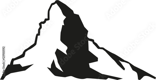Obraz na plátně Matterhorn mountain silhouette