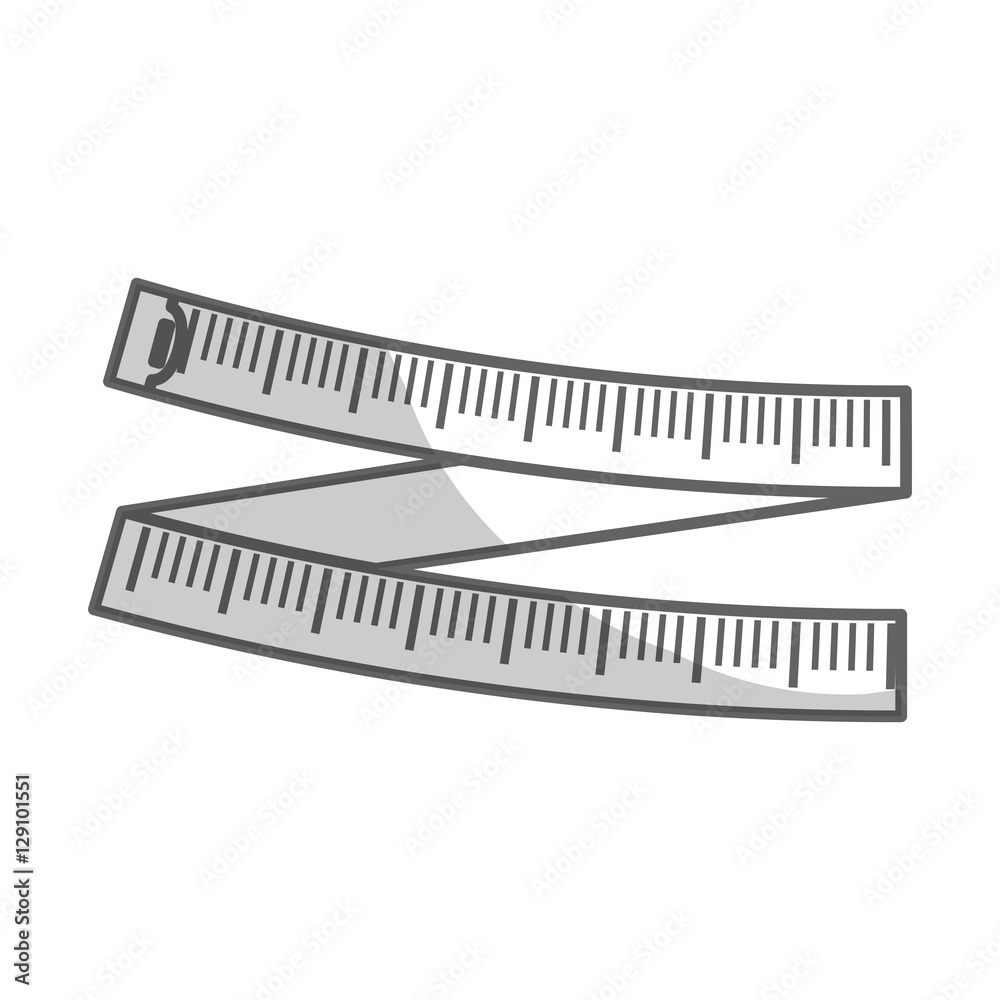 tape measure icon over white background. fitness lifestyle design. vector illustration tape measure icon over white background. fitness lifestyle design. vector illustration