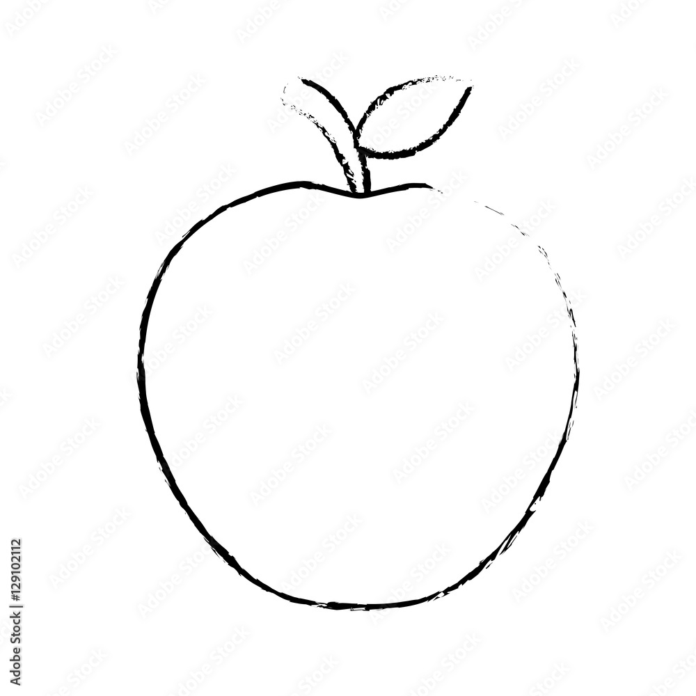 silhouette of apple fruit icon over white background. healthy food design. vector illustration silhouette of apple fruit icon over white background. healthy food design. vector illustration