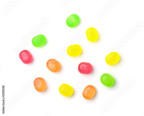 Candies isolated on white