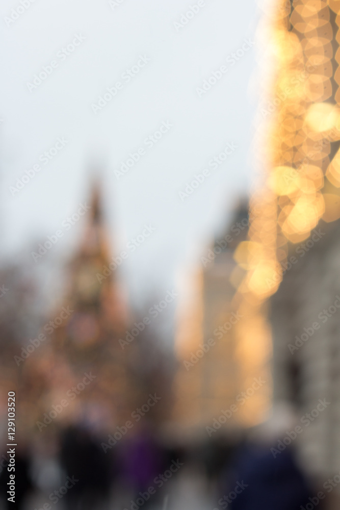 Christmas tree and lights blurred Christmas tree and lights blurred