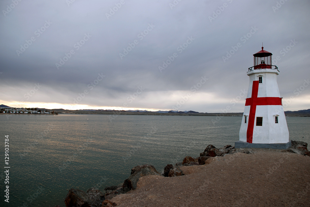 Lighthouse on Lake Havasu near London Bridge in Lake Havasu City, Arizona Lighthouse on Lake Havasu near London Bridge in Lake Havasu City, Arizona