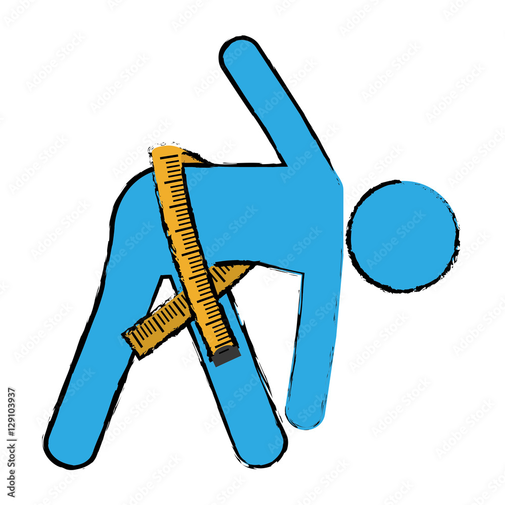 Obraz premium exercise pictogram icon image vector illustration design 