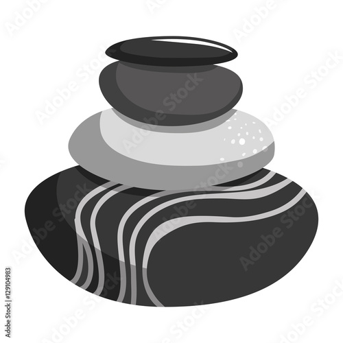 stones for relaxation icon over white background. natural spa center design. vector illustration