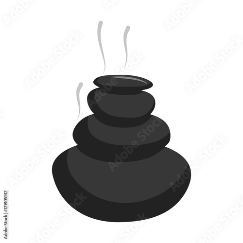 stones for relaxation icon over white background. natural spa center design. vector illustration