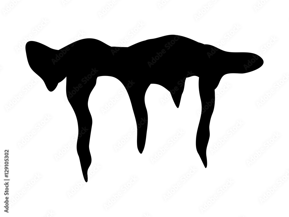 Icicles, snow cap, drift silhouette vector symbol icon design. Icicles, snow cap, drift silhouette vector symbol icon design.