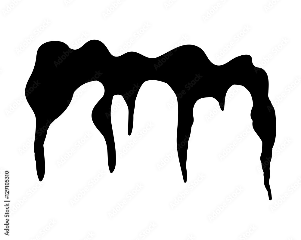 Icicles, snow cap, drift silhouette vector symbol icon design. Icicles, snow cap, drift silhouette vector symbol icon design.