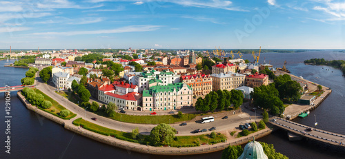 Panoramic views from height of Vyborg fortress