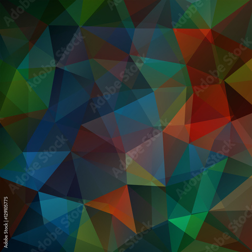 Polygonal vector background. Can be used in cover design  book design  website background. Vector illustration. Dark green  brown  blue colors