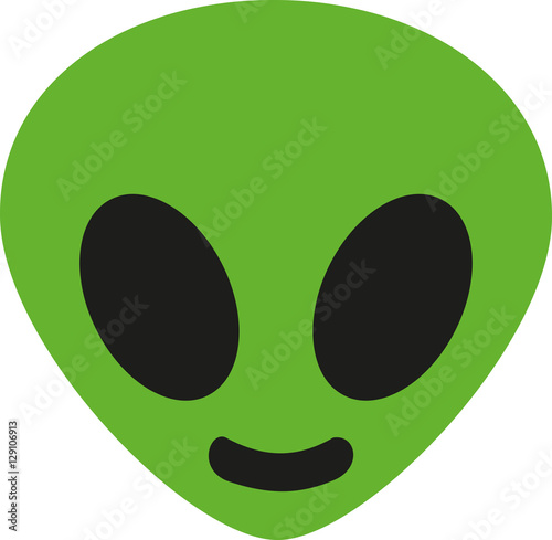 Green alien head