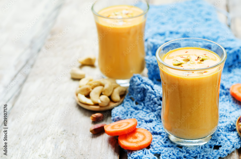 Indian sweet milk carrot dessert. Kheer Indian sweet milk carrot dessert. Kheer
