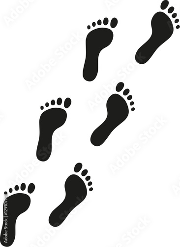 Footprints diagonal