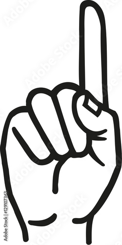 Hand with index finger