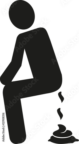 Man is shitting pictogram