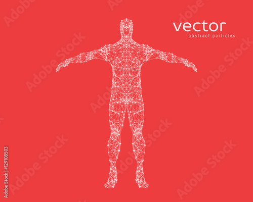 Abstract vector illustration of  man.