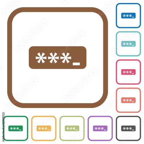 PIN code simple icons