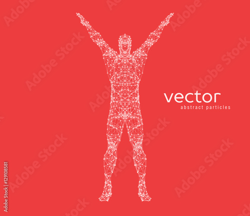Abstract vector illustration of  man.
