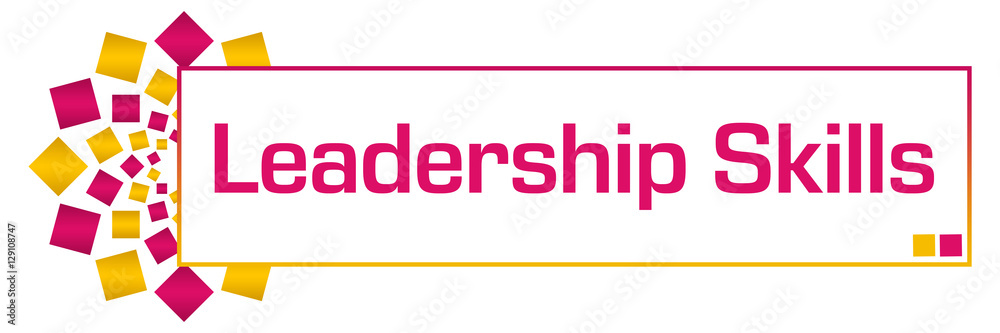 Leadership Skills Pink Orange Circular Bar 