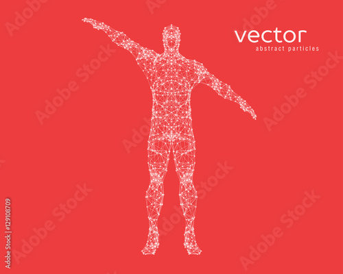 Abstract vector illustration of  man.