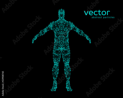 Abstract vector illustration of  man.