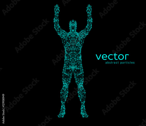 Abstract vector illustration of  man.