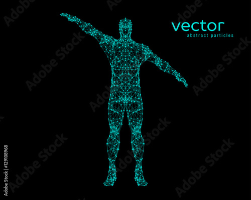 Abstract vector illustration of  man.