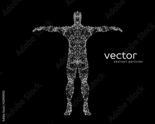 Abstract vector illustration of  man.