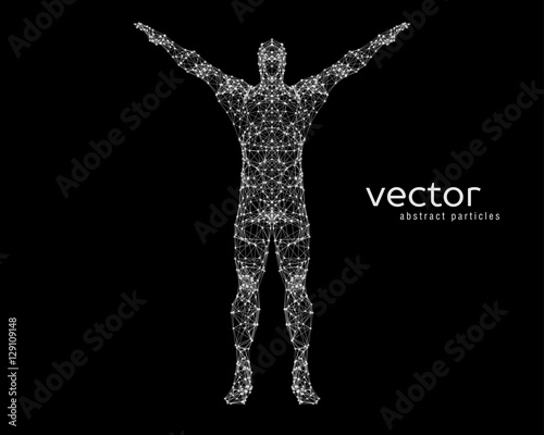 Abstract vector illustration of  man.