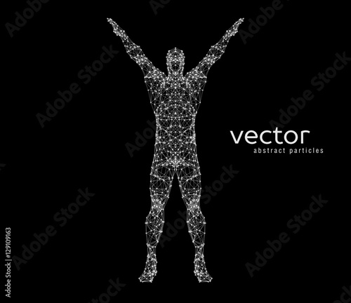 Abstract vector illustration of  man.