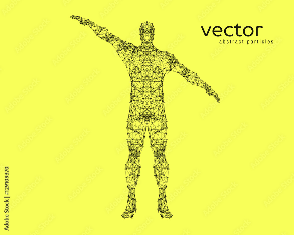 Abstract vector illustration of man. Abstract vector illustration of man.