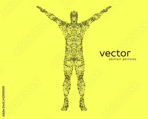Abstract vector illustration of  man.