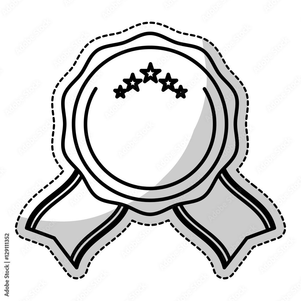 seal stamp with decorative stars icon over white background. vector illustration seal stamp with decorative stars icon over white background. vector illustration