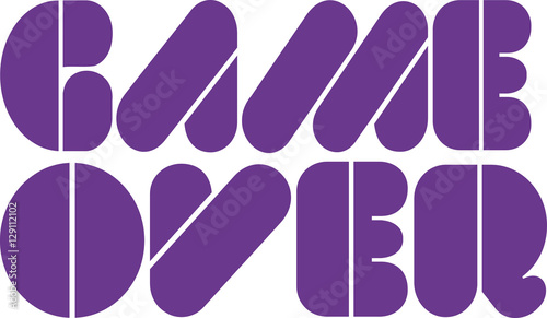Game over. Modern font.