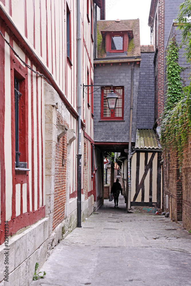 Fototapeta premium old town passage in rouen