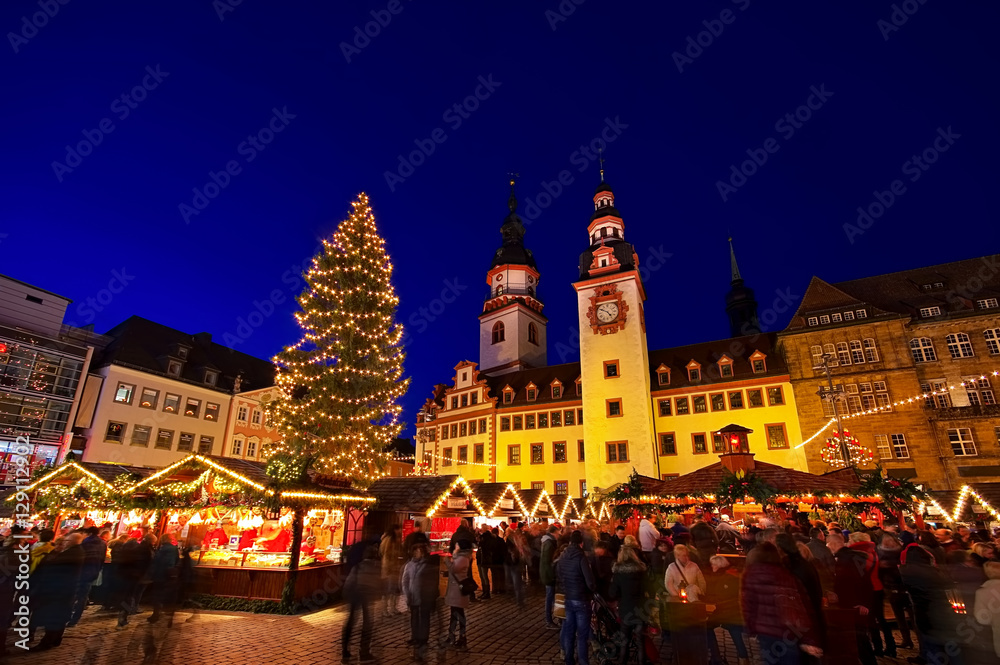 Weihnachtsmarkt - christmas market by night