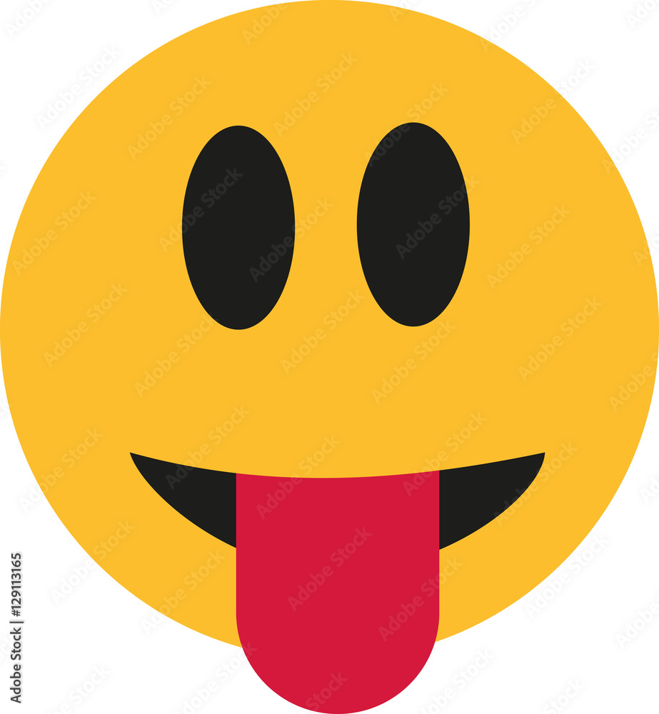 Fototapeta premium Smiley sticking out tongue