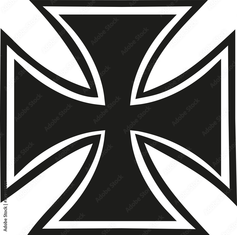 Iron cross with contour Adobe Stock