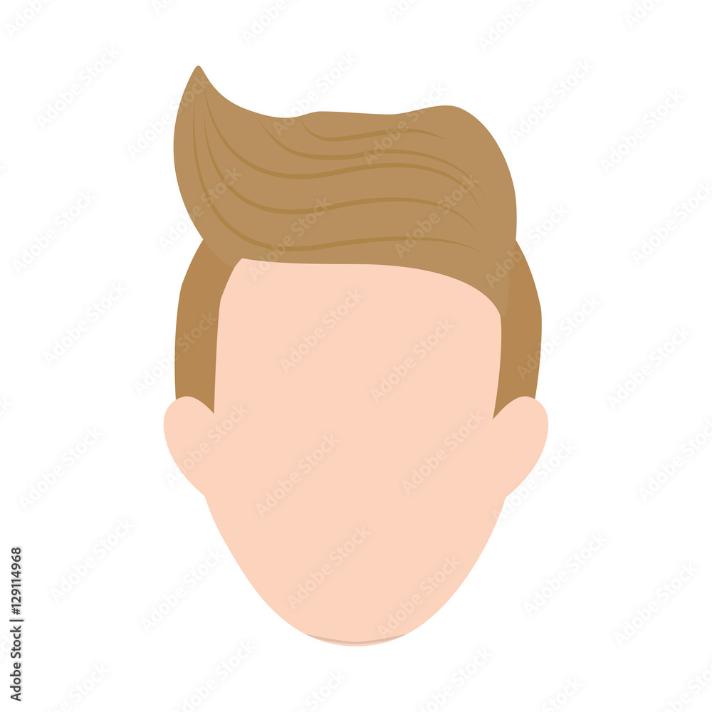man face with hipster hairstyle icon over white background. colorful design. vector illustration man face with hipster hairstyle icon over white background. colorful design. vector illustration