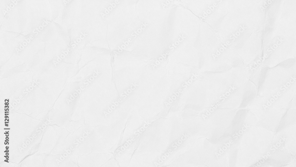 Crumpled white paper texture or paper background for design with copy space for text or image.